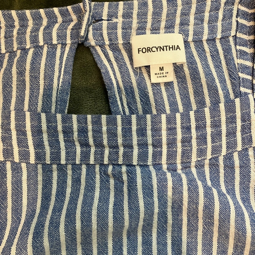 For Cynthia Blue and White Striped Dress - Picture 2 of 5